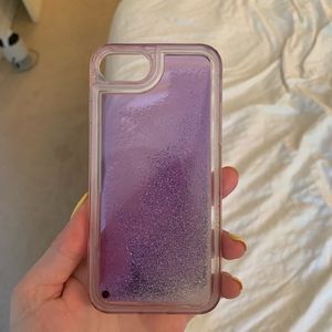 Purple glitter iPhone 8 case